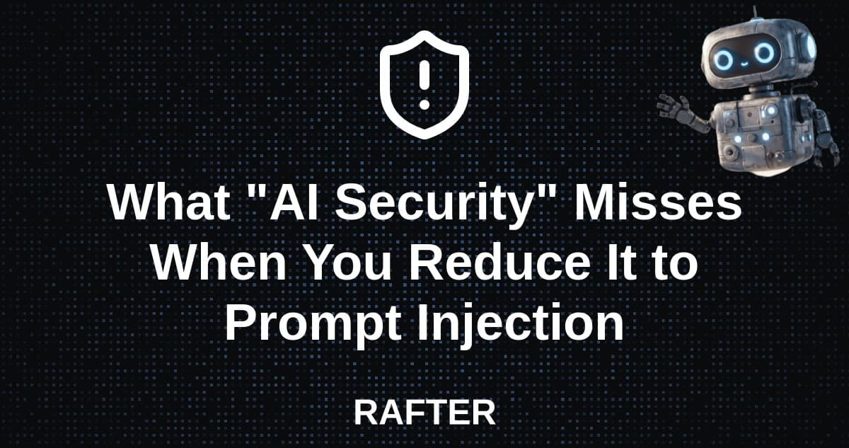 What "AI Security" Misses When You Reduce It to Prompt Injection