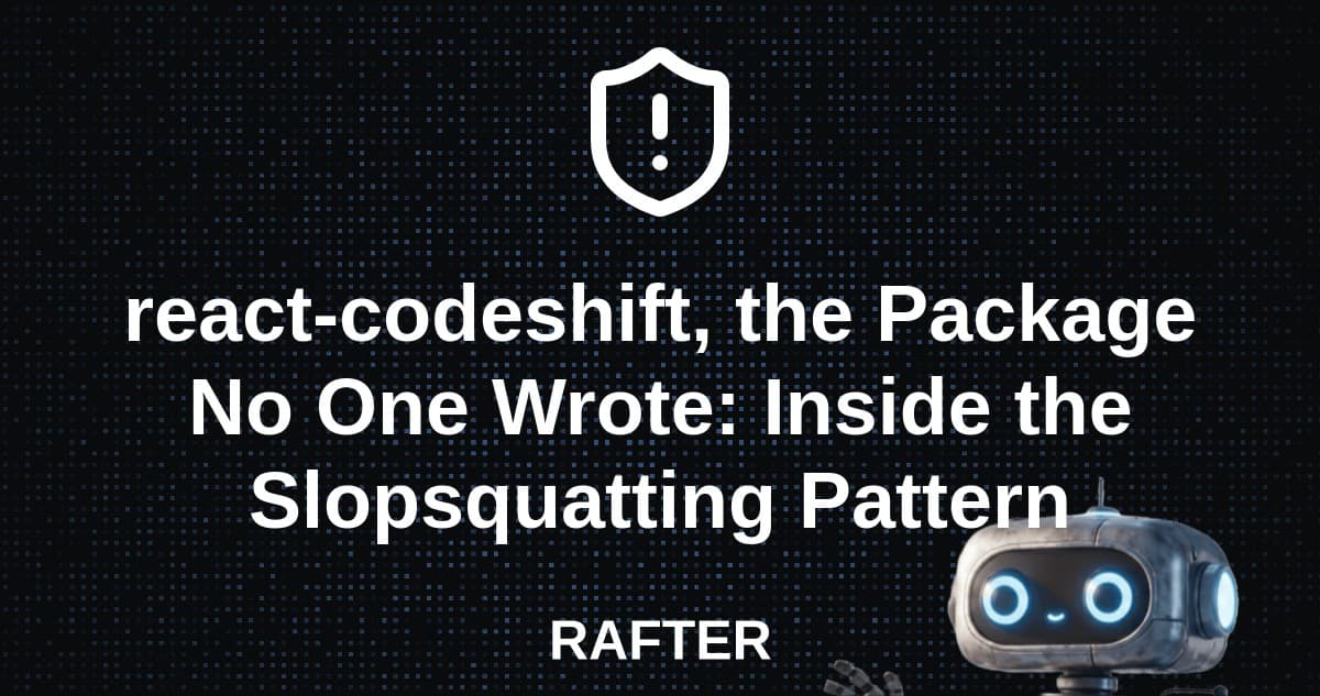 react-codeshift, the Package No One Wrote: Inside the Slopsquatting Pattern
