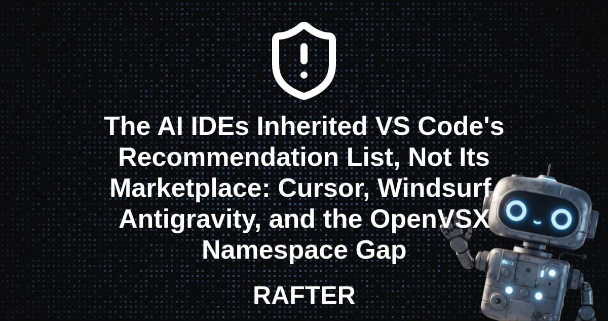 The AI IDEs Inherited VS Code's Recommendation List, Not Its Marketplace: Cursor, Windsurf, Antigravity, and the OpenVSX Namespace Gap