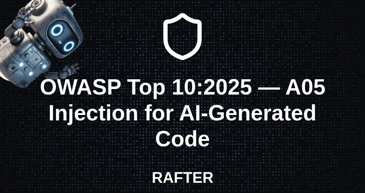 OWASP Top 10:2025 — A05 Injection for AI-Generated Code