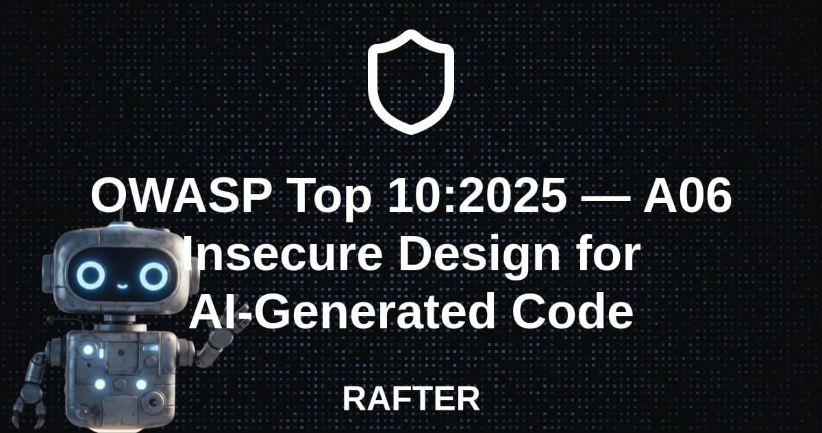 OWASP Top 10:2025 — A06 Insecure Design for AI-Generated Code