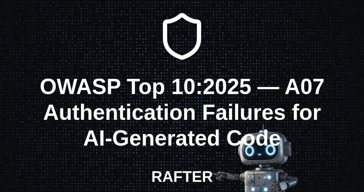 OWASP Top 10:2025 — A07 Authentication Failures for AI-Generated Code
