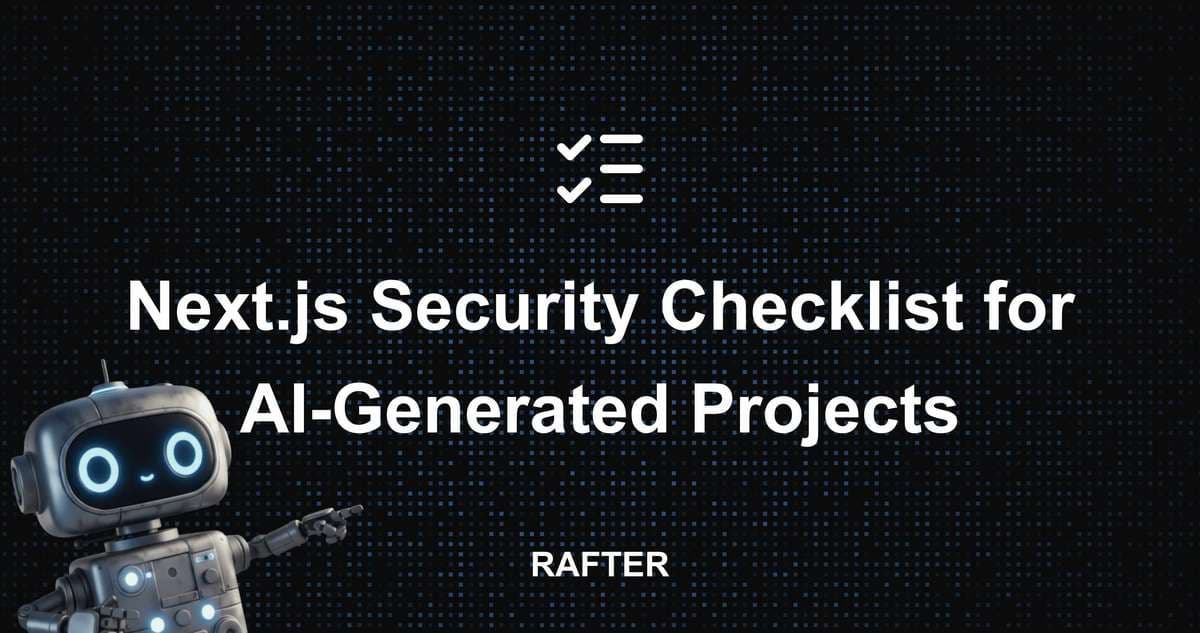 Next.js Security Checklist for AI-Generated Projects